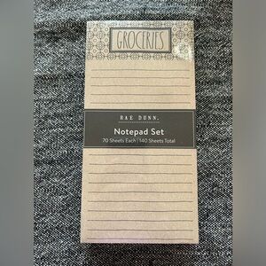 NWT Rae Dunn Notepad Set - Groceries/To Do